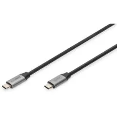 Digitus USB-C to USB-C Cable 1 m - Black - USB 3.2 Gen 1, PD 60W