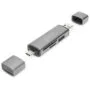 Digitus USB-C + USB 3.0 Card Reader OTG - SD & MicroSD, Aluminium, 5000 Mbit/s, CE, USB 3.2 Gen 1 Type-A/Type-C