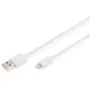 DIGITUS USB Cable 2.0 A to Lightning - White, 2 m, MFI Certified