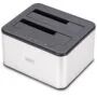 DIGITUS USB Docking Station - 2 Bay SATA HDD/SSD Dock - Silver