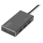 DIGITUS USB-Hub 4-Port - Black Aluminum - USB 3.0 Hub, 4x USB-A, 1.2 m Cable