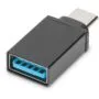 DIGITUS USB Type-C Adapter - USB-C to USB-A Female - Black