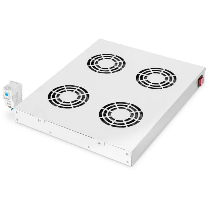 DIGITUS Ventilation Insertion Unit - Gray - 4 Fans — image 1
