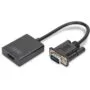 DIGITUS VGA to HDMI + Audio Converter - Black, 0.15 m