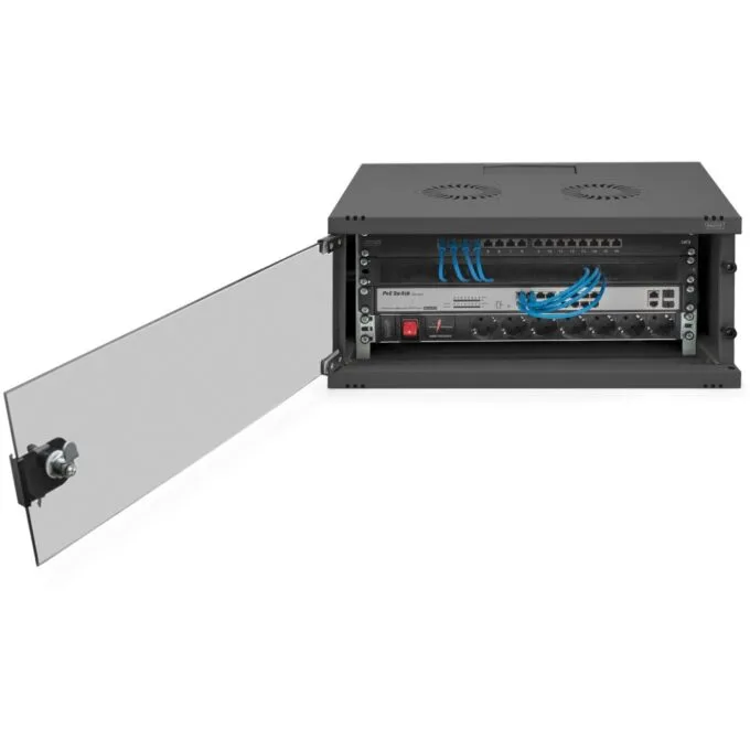 DIGITUS Wall-Mount Cabinet SOHO 4U 241x540x400mm Black - Unmounted — image 2