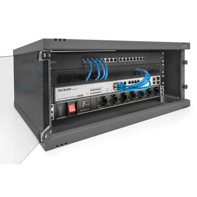 DIGITUS Wall-Mount Cabinet SOHO 4U 241x540x400mm Black - Unmounted — image 3