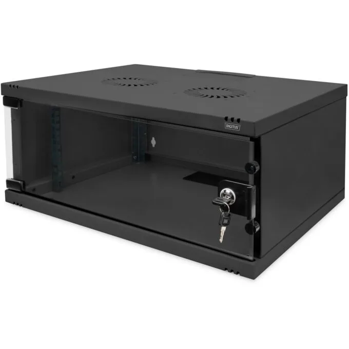 DIGITUS Wall-Mount Cabinet SOHO 4U 241x540x400mm Black - Unmounted — image 1