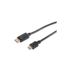 DisplayPort 1.2 to HDMI (ST-ST) 3m Adapterkabel 4K Schwarz
