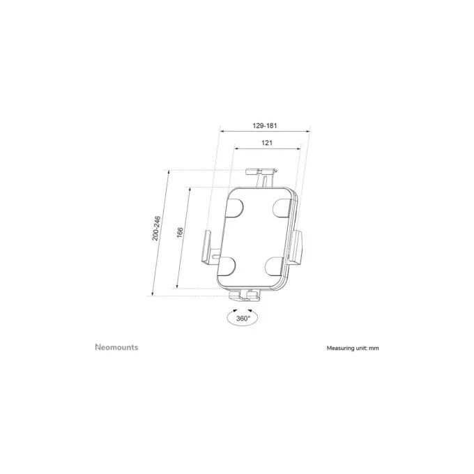 drehbare Tablet-Wandhalterung für 7.9-11'' Tablets WL15-625BL1 Neomounts Black — image 11