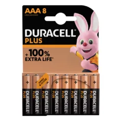 Duracell Alkaline AAA - 8pcs Plus