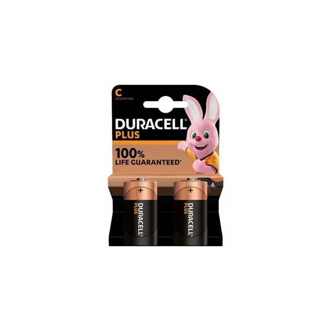 Duracell Alkaline C 2pcs Batteries Plus - C, 2pcs, Alkaline — image 1