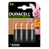 Duracell Rechargeable AA Batteries - 2500mah 4pcs