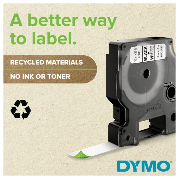 Dymo D1 Schriftband 9 mm x 7 m weis — image 4