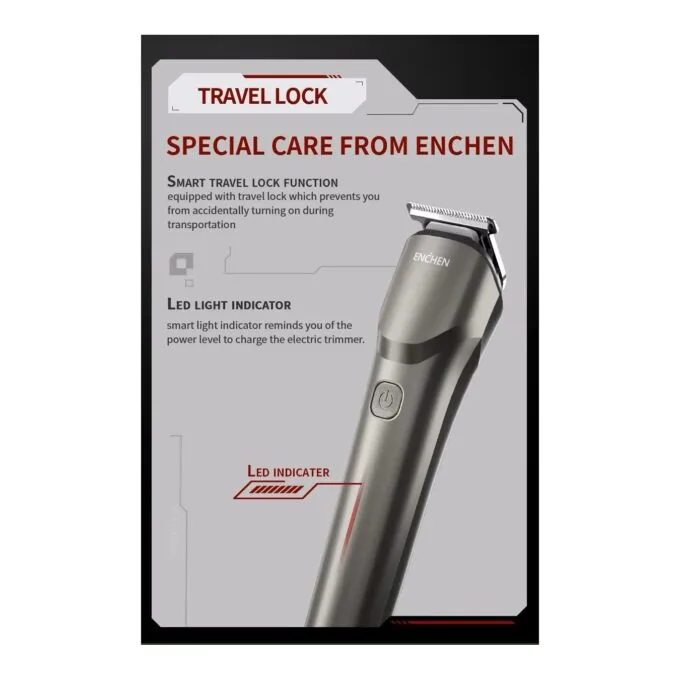 Enchen Body Hair Trimmer - BEARDO 2 - USB-C 1200mAh — image 8