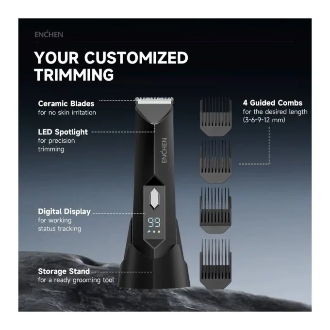 Enchen Body Hair Trimmer - SPARK 2 - USB-C 600mAh — image 6