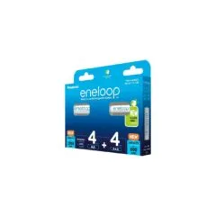 Eneloop Battery - 4+4 Combo 1.2V, 4x Micro AAA + 4x AA