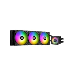 Enermax LIQMAXFLO ELC-LMF420T-ARGB - 420mm AIO CPU Cooler, 2x 140mm ARGB Fans, Black