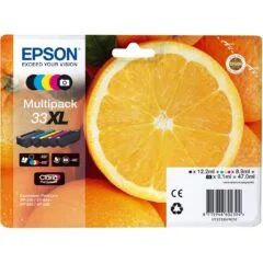 Epson Ink 33XL - C13T33574011 - 5-pack (BKMCY Black Photo) up to 650 pages