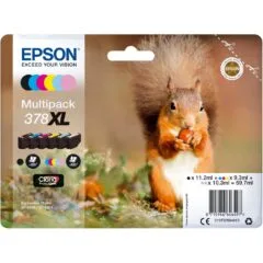 Epson Tinte 378XL C13T37984010 Multipack (BKMCY Hellmagenta Hellcyan) 6er bis zu 830 Seiten