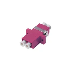 Fiber optic coupling, duplex, LC to LC socket, multimode OM4