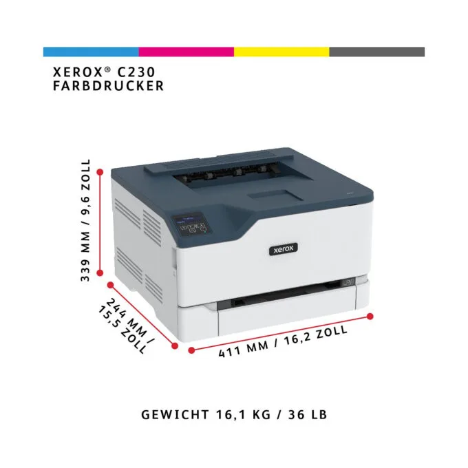 FL Xerox C230 Farblaserdrucker 24S. Min. AirPrint USB LAN WiFi Duplex — image 10