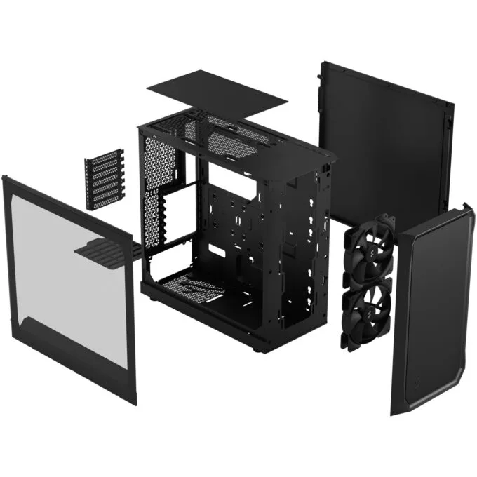 Fractal Design Focus 2 Black Tempered Glass Mid-Tower PC Case — image 4