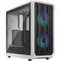Fractal Design Focus 2 RGB - Mid-Tower Case - White, Tempered Glass, RGB Fans, ATX/mATX/Mini-ITX