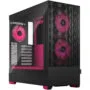 Fractal Design Pop Air RGB - Mid Tower PC Case - Black & Magenta, Tempered Glass, ATX/mATX/mITX