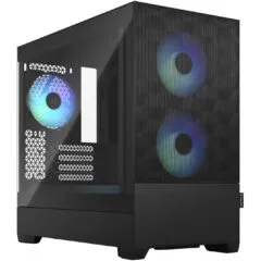 Fractal Design Pop Mini Air - Mini Tower PC Case - Black, Tempered Glass, microATX/Mini-ITX, RGB Fans