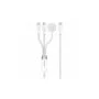 FUSION-CCW.WHITE 100W HIGH-SPEED NYLON BRAIDED MULTI-DEVICE CHARGING CABLE WITH APPLE WATCH CHARGER