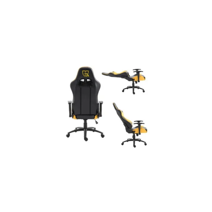 Gaming Chair Team Armenius - TA-GC001 - Black/Yellow PVC Leather, 2D Adjustable Armrests, Steel Frame, 90–180° Recline — image 4