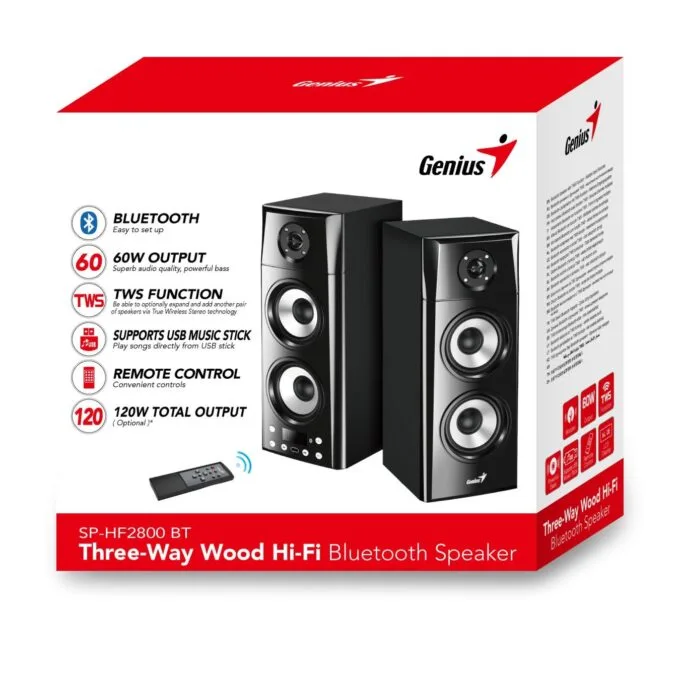 Genius PC Speakers - SP-HF2800 - 2.0 2x4'' 60W USB&BT — image 3