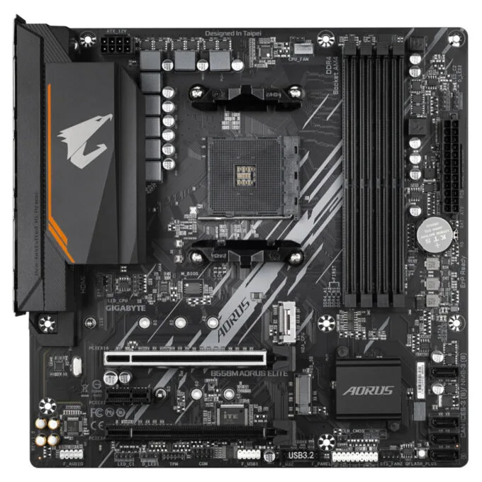 GIGABYTE AORUS ELITE AX GA-B550M - Micro-ATX AM4 Motherboard, B550, DDR4 up to 128GB — image 2
