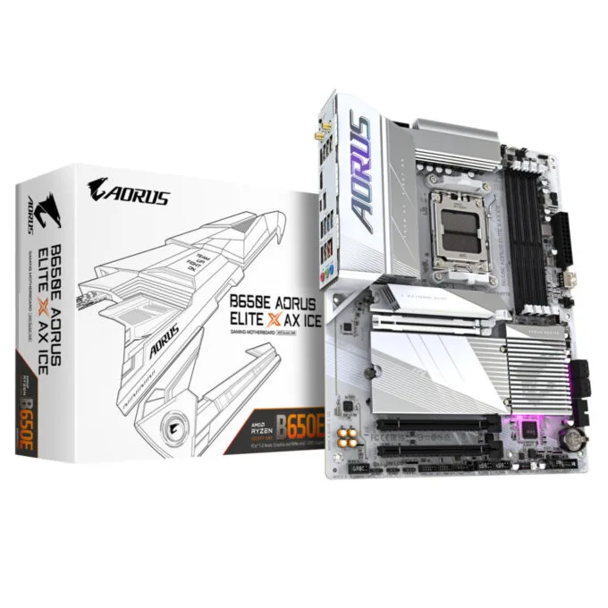 GIGABYTE AORUS ELITE X AX ICE - GA-B650E - ATX AM5 B650E, DDR5, up to 256GB, 4 DIMM — image 1