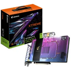 Gigabyte AORUS GeForce RTX 5090 XTREME WATERFORCE WB - Black/Transparent - 32GB GDDR7 - 2655MHz