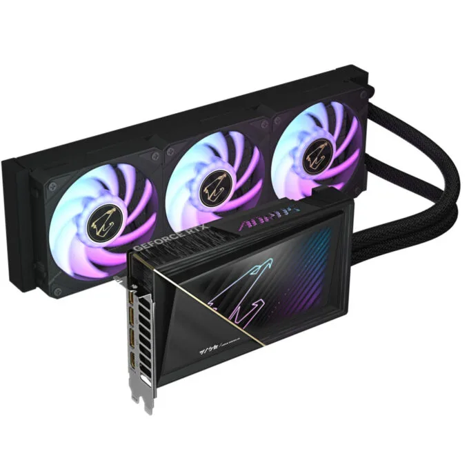 Gigabyte AORUS XTREME WATERFORCE GeForce RTX 5080 - 16GB GDDR7, 2805MHz, Black, AIO Liquid — image 2