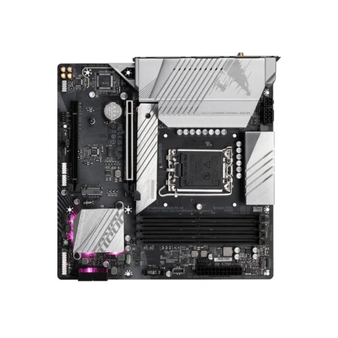 GIGABYTE GA-B760M AORUS ELITE AX - LGA1700 DDR5 microATX, 256GB, Wi-Fi 6E, 2.5/5GbE, Bluetooth 5.3, Black — image 4