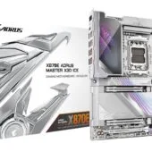 Gigabyte GA-X870E A MASTER X ICE (AM5) (D) - GA-X870E A MASTER X ICE - White, DDR5, 256 GB, ATX