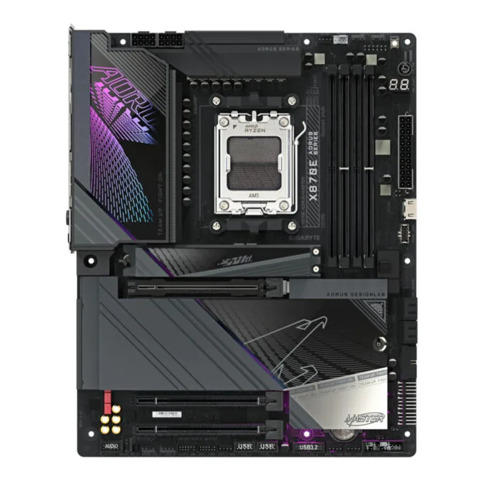 Gigabyte GA-X870E AORUS MASTER - AM5 ATX Motherboard, AMD X870, DDR5, 256GB Max, 4x M.2, Wi‑Fi 7, 5Gb LAN, Black — image 2