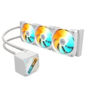 GIGABYTE GME 360I AIO 360mm Liquid CPU Cooler - White, 3x120mm ARGB Fans