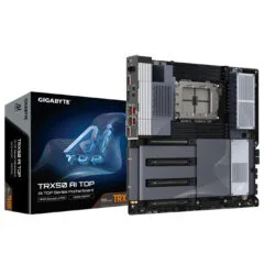 GIGABYTE TRX50 AI TOP - sTR5 E-ATX Motherboard, DDR5, 8x DIMM (up to 2TB), 4x M.2, Wi-Fi 7, 10GbE