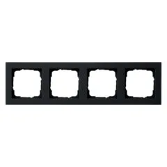 GIRA 021409 Abdeckrahmen 4f Gira E2 Schwarz
