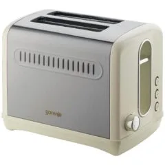 Gorenje Kitchen Toaster - T1100CLI - 850W 2 Slots 6 Heating Levels Ivory Metal