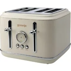 Gorenje Kitchen Toaster - T2300CLIN - 2300W 4 Slots 6 Heating Levels Classico Ivory