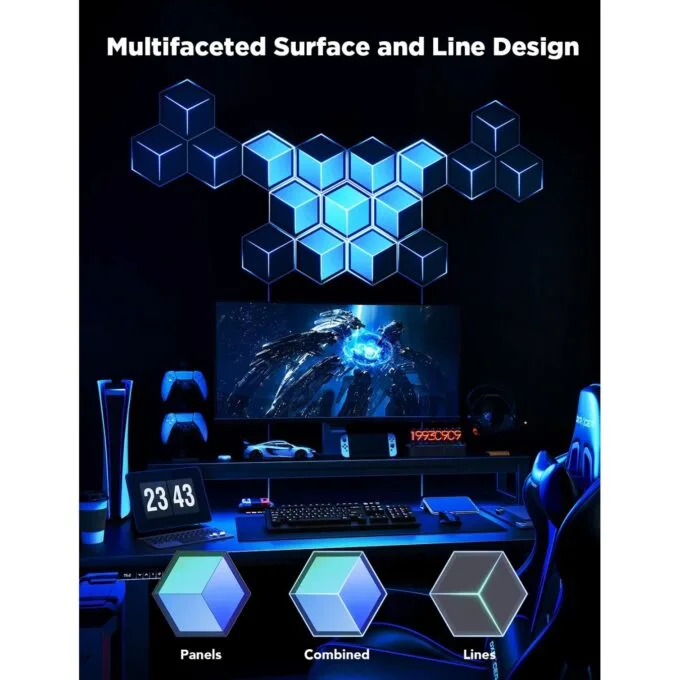 Govee Gaming Wall Glide Hexa Ultra Light Panels - H606A - 7pcs — image 2