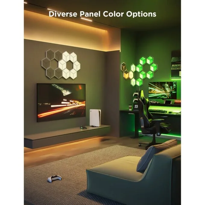 Govee Gaming Wall Glide Hexa Ultra Light Panels - H606A - 7pcs — image 5