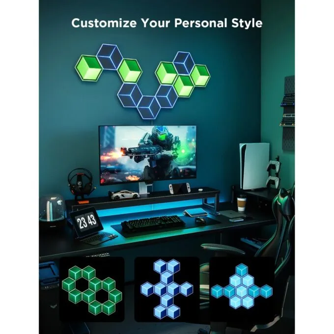 Govee Gaming Wall Glide Hexa Ultra Light Panels - H606A - 7pcs — image 6