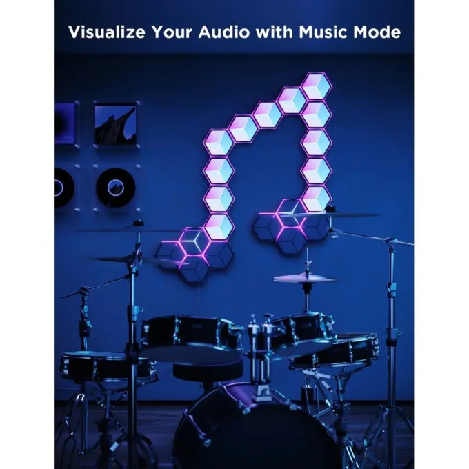 Govee Gaming Wall Glide Hexa Ultra Light Panels - H606A - 7pcs — image 7