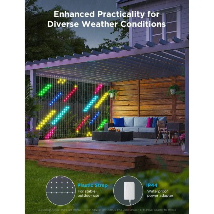 Govee LED Curtain Lights - H70B3 - 2 WiFi & BT RGBIC 1.5x2.0m IP65 — image 10