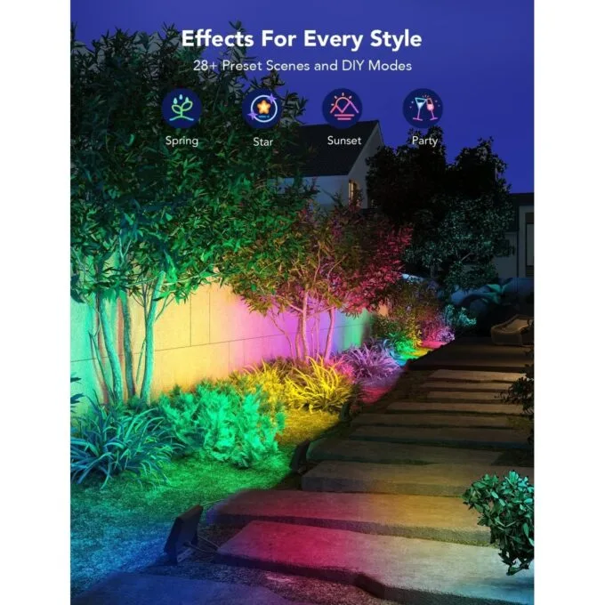 Govee Outdoor LED RGBICWW Smart Flood Lights - H7060 - Outdoor LED RGBICWW Smart Flood Lights — image 3